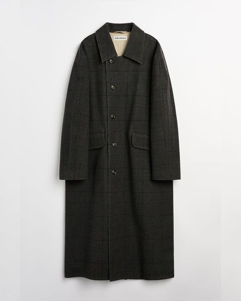 COLLAPSE CARCOAT   Bishop Check Tempered Wool