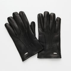 HIS GLOVES   Black Leather