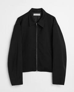 MINI JACKET  Black Worsted Wool