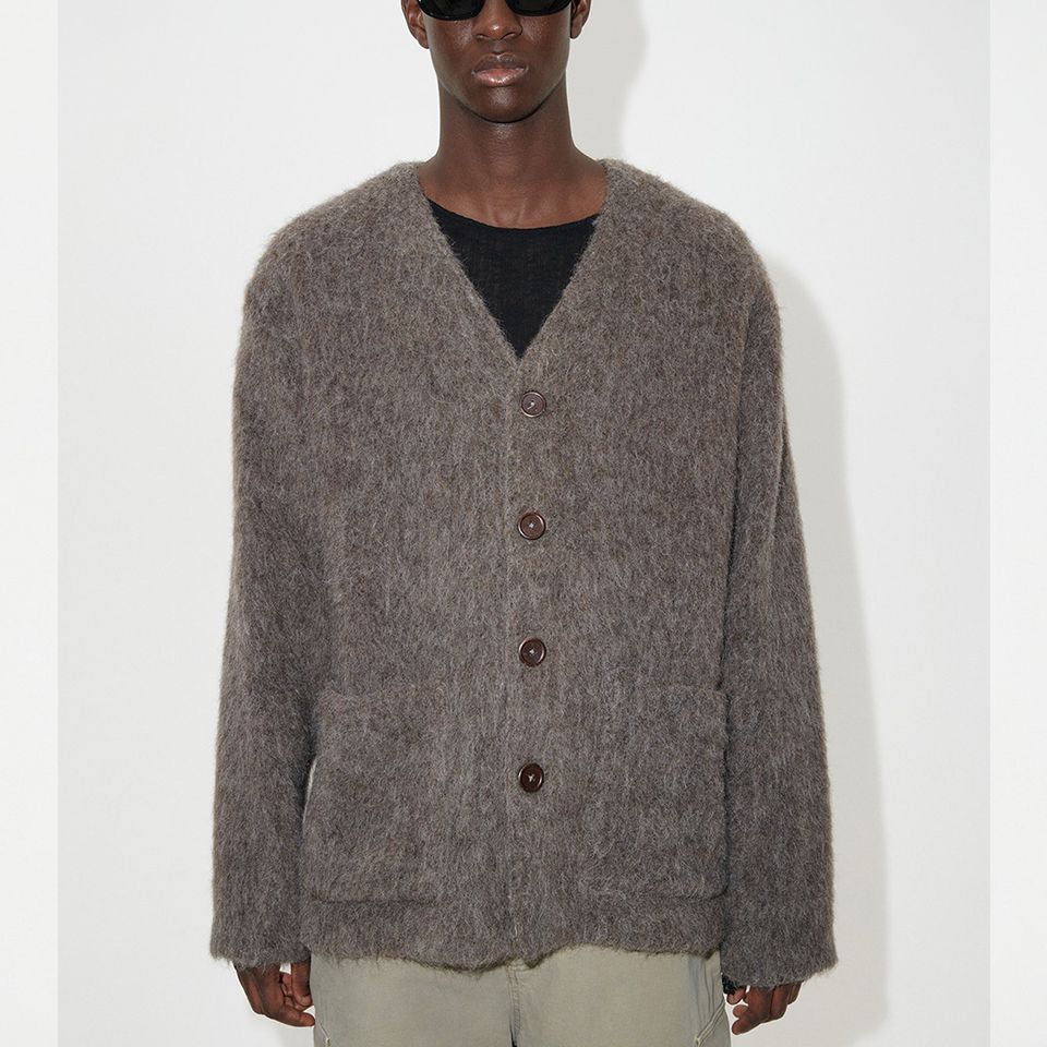 OUR LEGACY - CARDIGAN Mole Grey Mohair | River