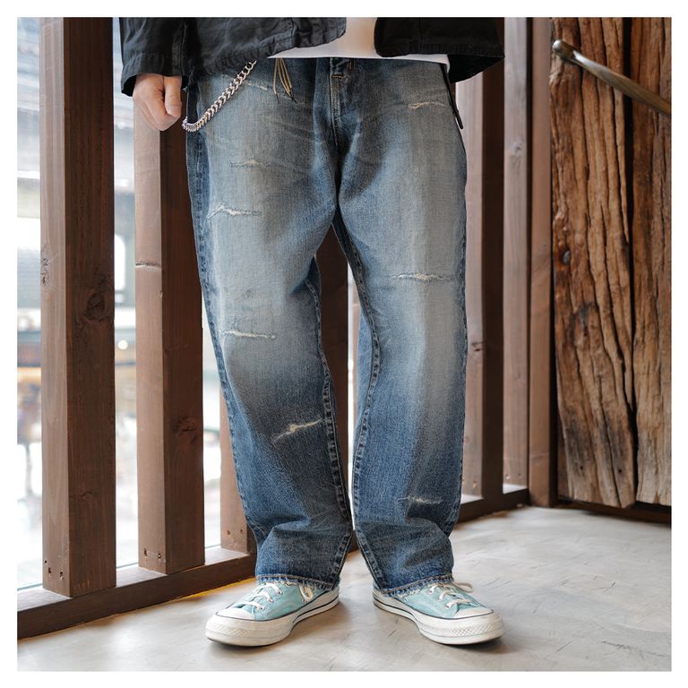 SEQUEL - 【Last1 S】 SQ-23AW-PT-06 FRAGMENT x SEQUEL DAMAGE DENIM 
