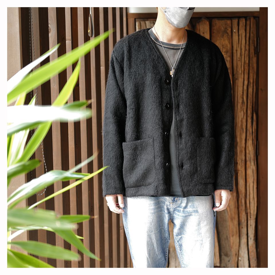 OUR LEGACY - CARDIGAN BLACK MOHAIR. | River