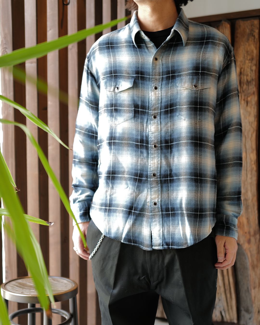 R.Flannel Ombre Western Shirt BPT
