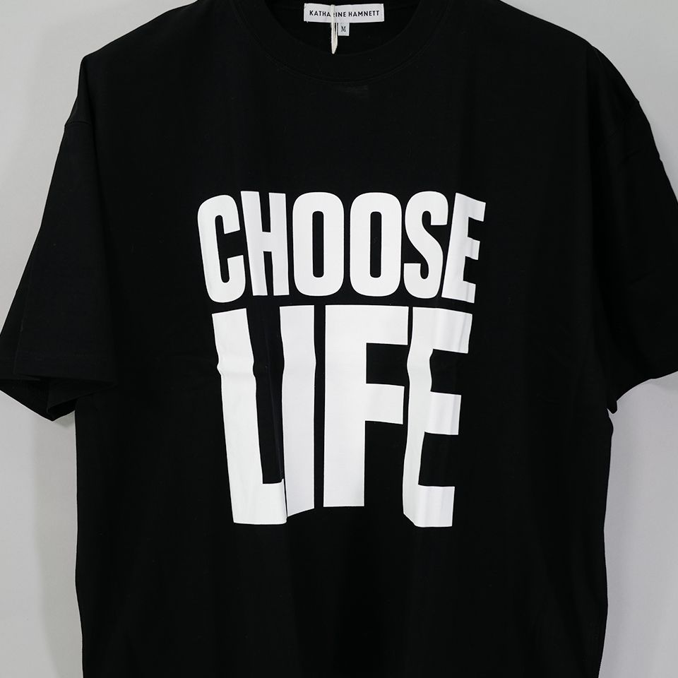 KATHARINE HAMNETT - Last1SizeL ORGANIC SLOGAN BIG TEE White