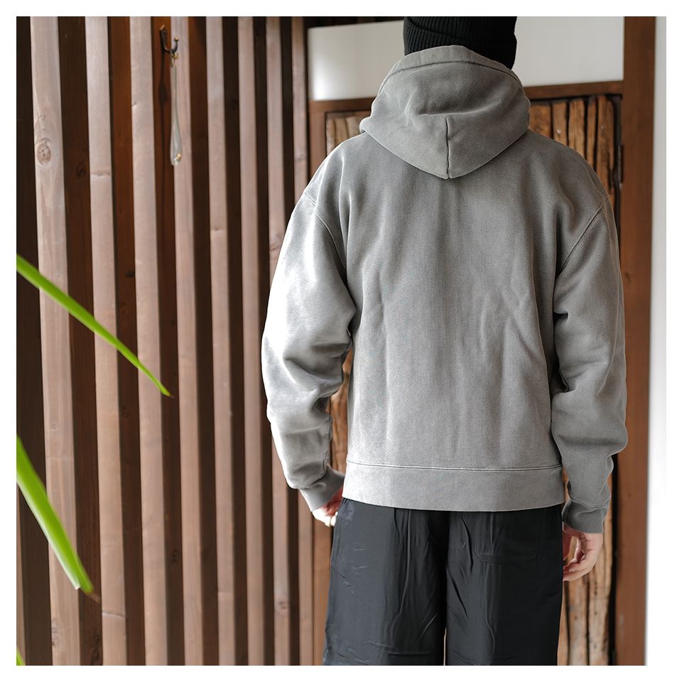 RASCAL HOOD   Worn Black Hefty Fleece