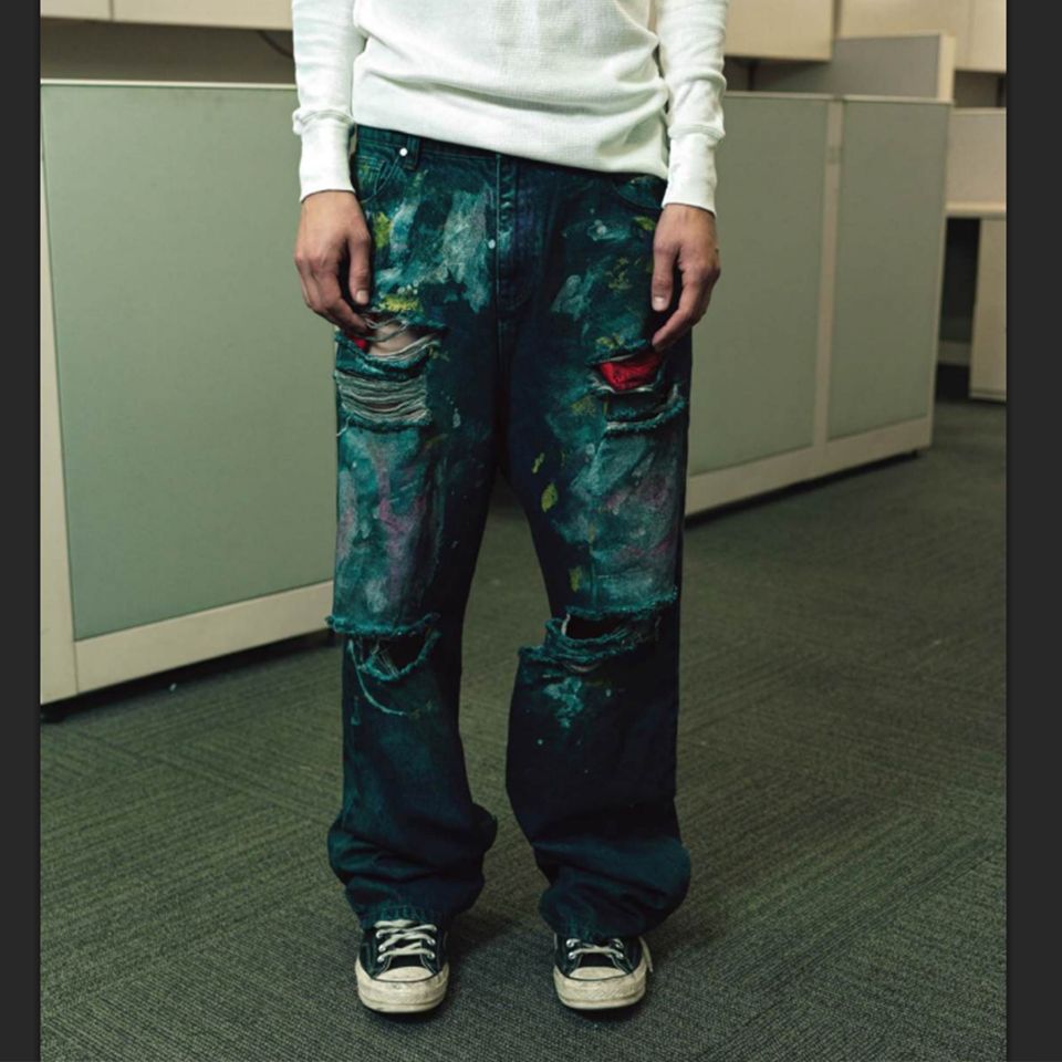 【Last1 34】 LAX, baggies ( paint splatter)