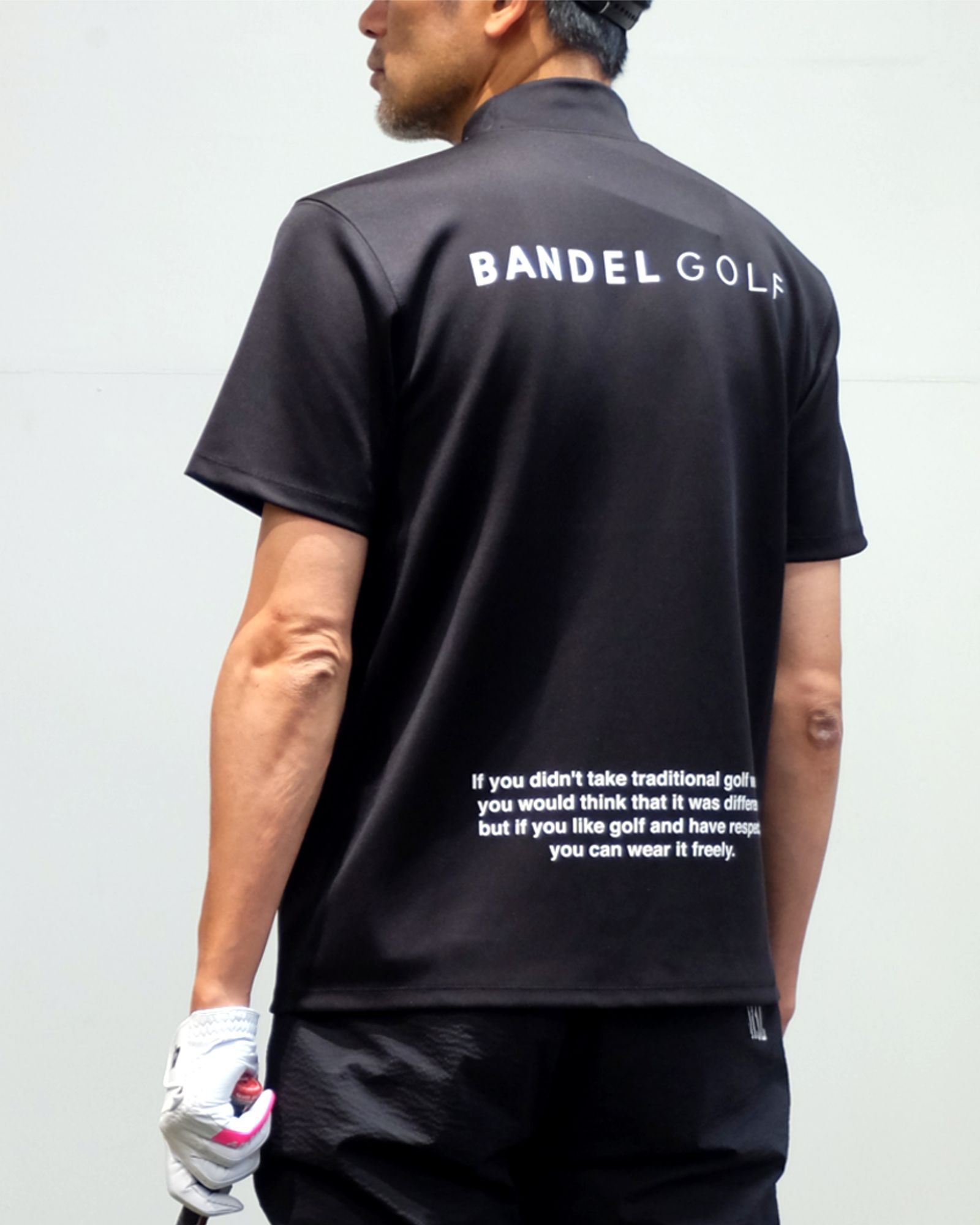 売れ筋 カットソー ゴルフ UVカット BG-WGD001 BANDEL 2022春夏 接触冷感 抗菌 モック