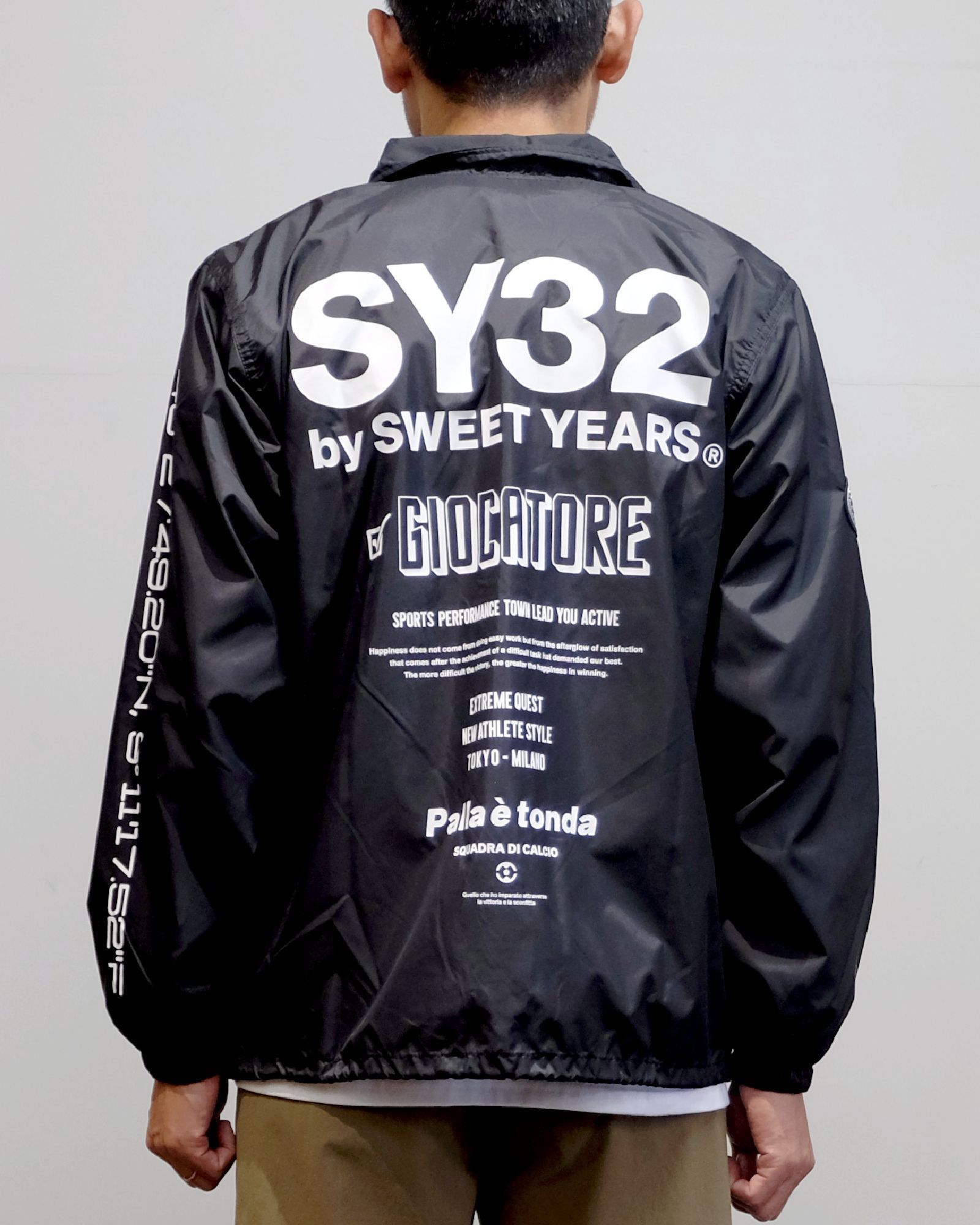 SY32 by SWEET YEARS - ジョカトーレ コーチジャケット (BLACK 