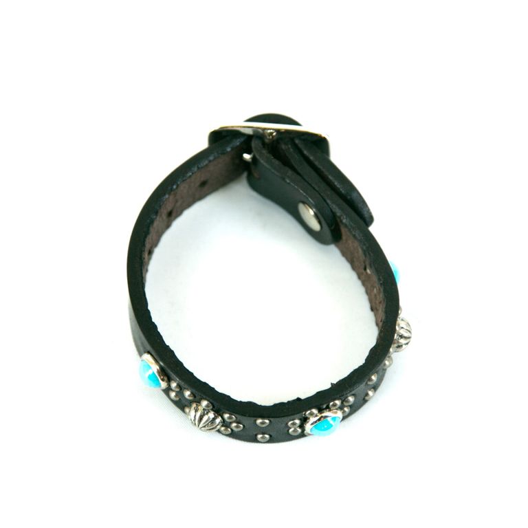 TMT - スタッズ レザーブレスレット『TURQUOISE CL STON』 (BLACK) TACF17SP01 | ROSSO