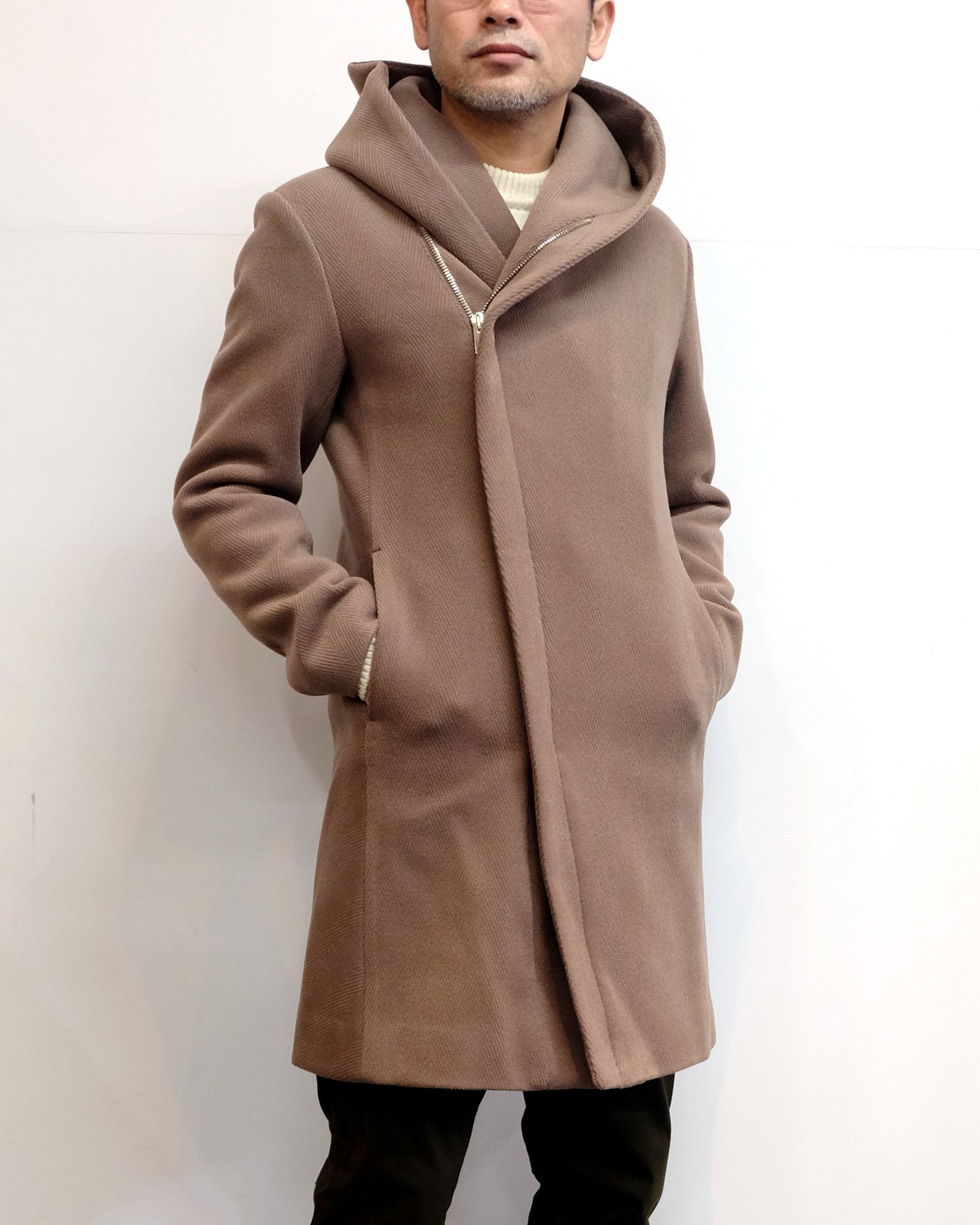 wjk jun hashimoto ジュン ハシモト ラップ コート 橙 新入荷 51.0%OFF