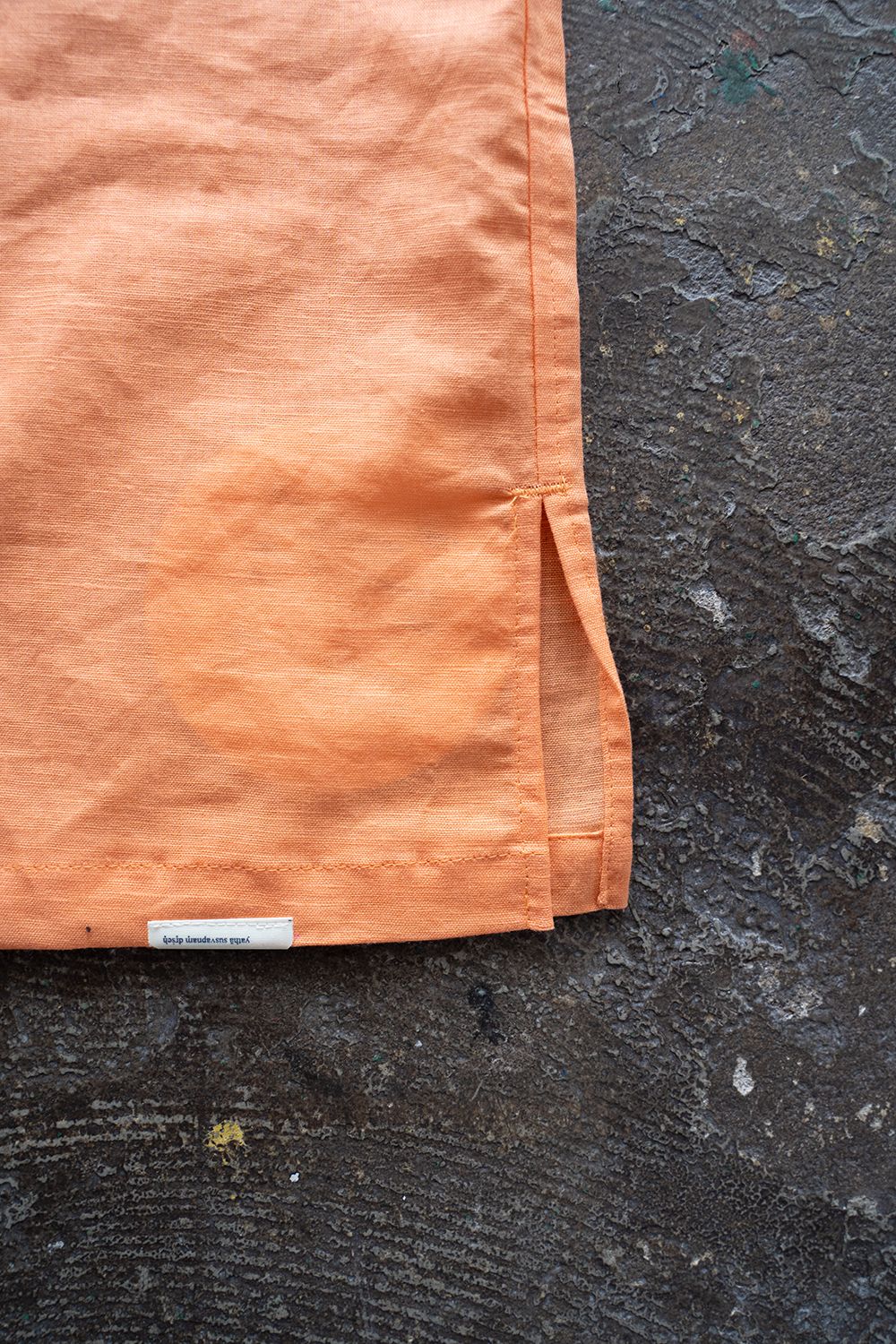 【ラスト1点】"zen "pajama linen cotton/パジャマ(セットアップ)【ユニセックス】(ORANGE)