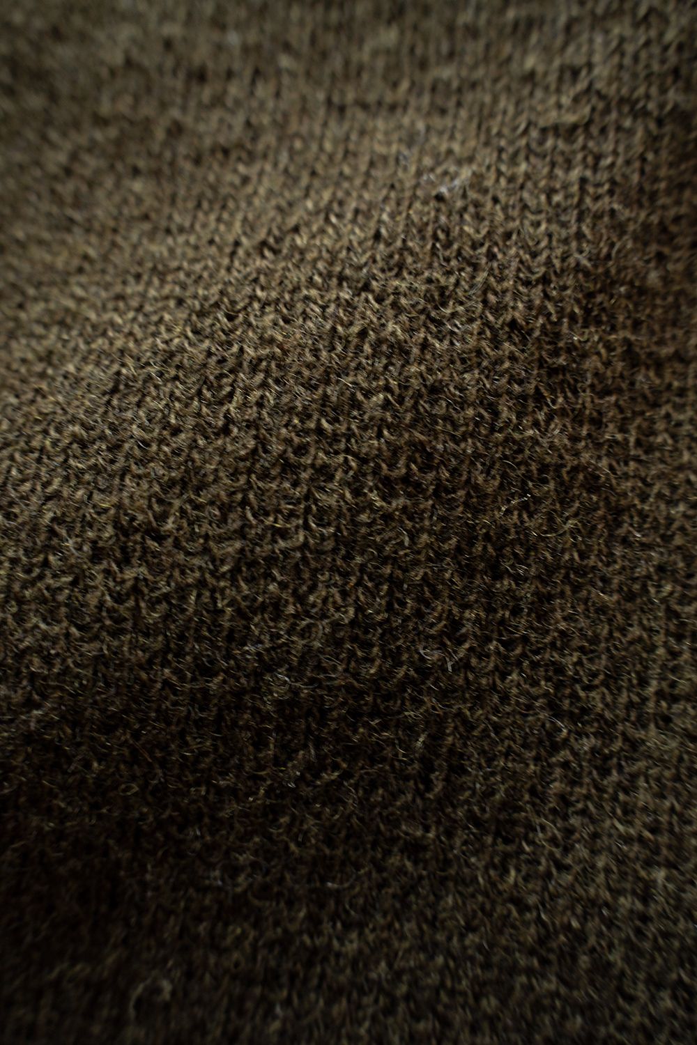 Hard twisted Shetlandwool GOB sweater(OLIVE KHAKI)