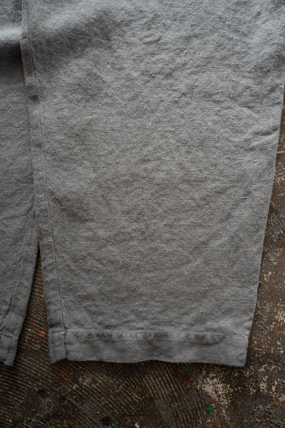 起毛大麻パンツ(薄炭)