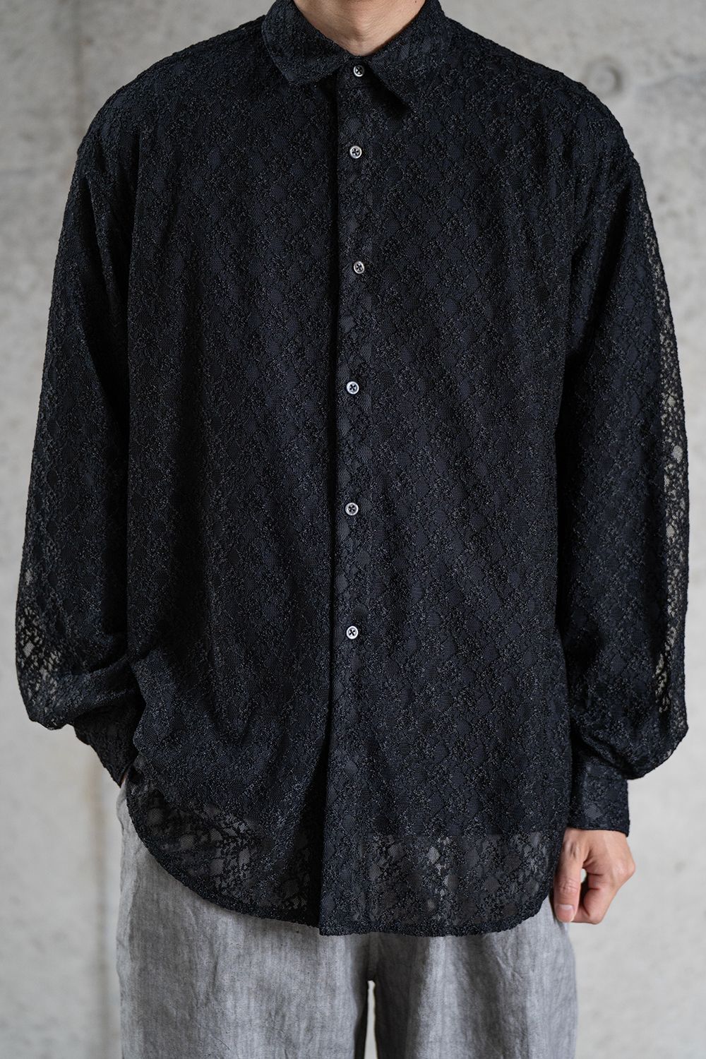 juha - 【ラスト1点】【24SS】Russell Lace L/S Shirt/ラッセル