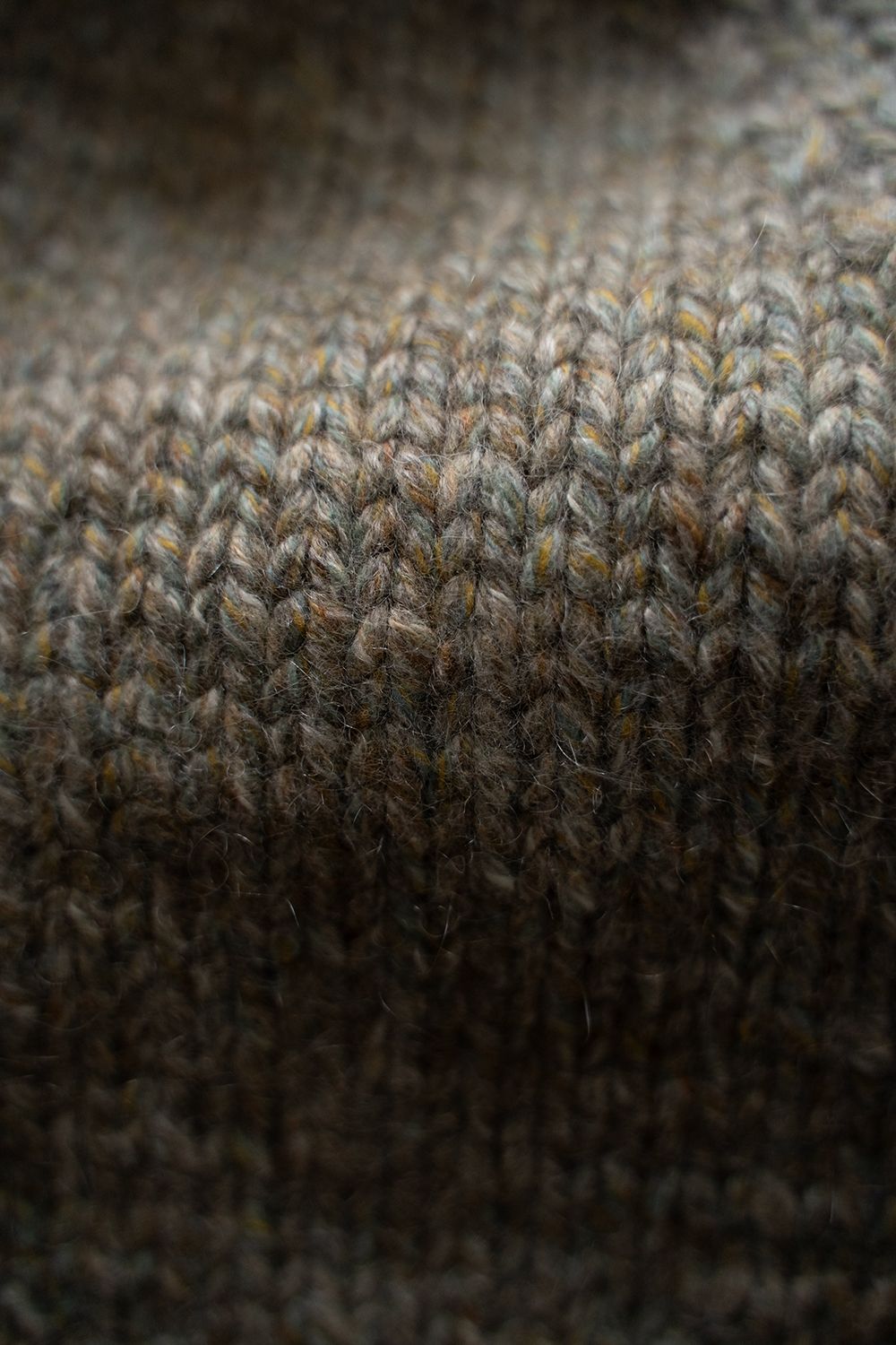 yak/lambs multi ply HAND KNITTING cowichan sweater(FOG)