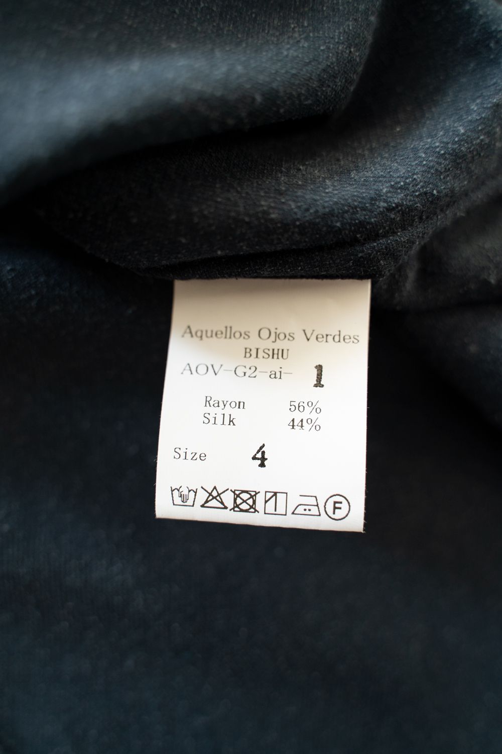 【ラスト1点】【25AW】Silk Nep Kersey Windsor Wide Collar Shirt(IRON BLUE)