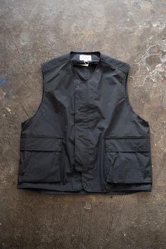 【24SS】塩縮ナイロンビッグポケットベスト(BLACK NAVY)