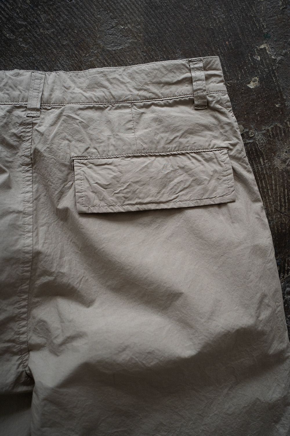 【ラスト1点】【25SS】ガーメントダイディープタックワイドパンツ(TAUPE)