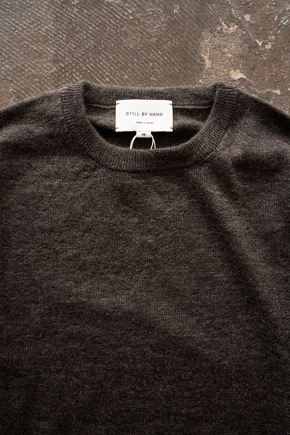 【26AW】エクストラキッドモヘア12Gニット(ASH BROWN)