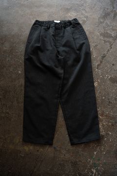 【26SS】ポリエステル×コットンタックイージーパンツ(INK BLACK)
