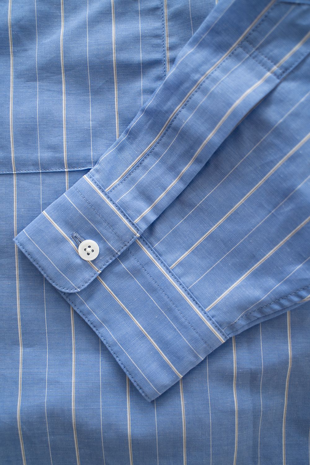 【26SS】コットン×ラミーオーバーサイズシャツ(BLUE STRIPE)