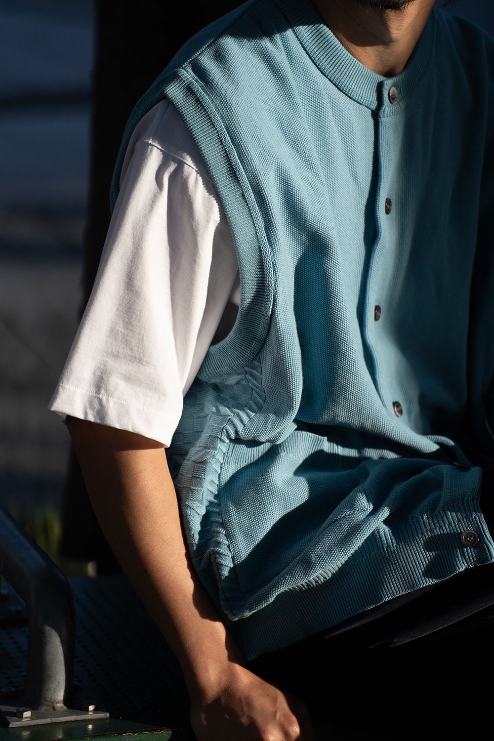 YASHIKI - 【24SS】Tsukushi Vest(SKY BLUE) | Salty