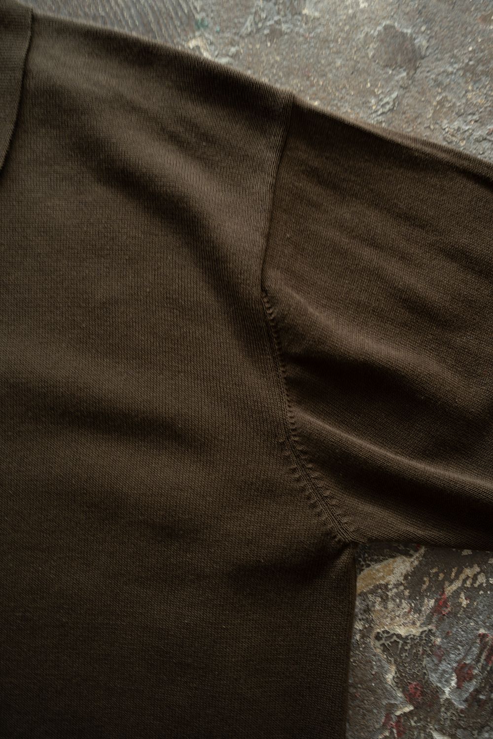 【26AW】コットン×シルク12Gニットポロ(KHAKI BROWN)
