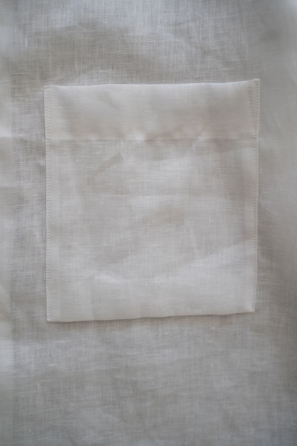 【ラスト1点】【23SS】半袖リネンレギュラーカラーシャツ(WHITE)