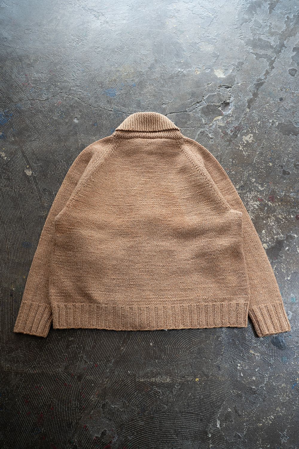 【Sサイズ】Cotton/Papar/Wool HAND KNITTING cowichan sweater(KAKISHIBU)