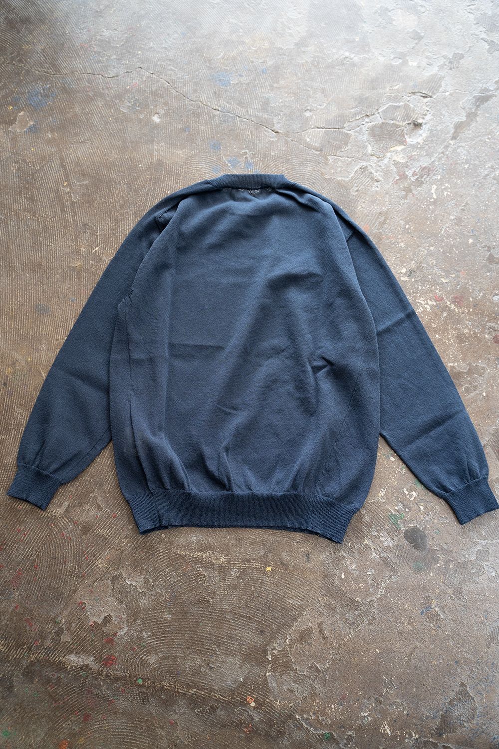 【ラスト1点】和紙混サドルショルダーニット(NAVY)
