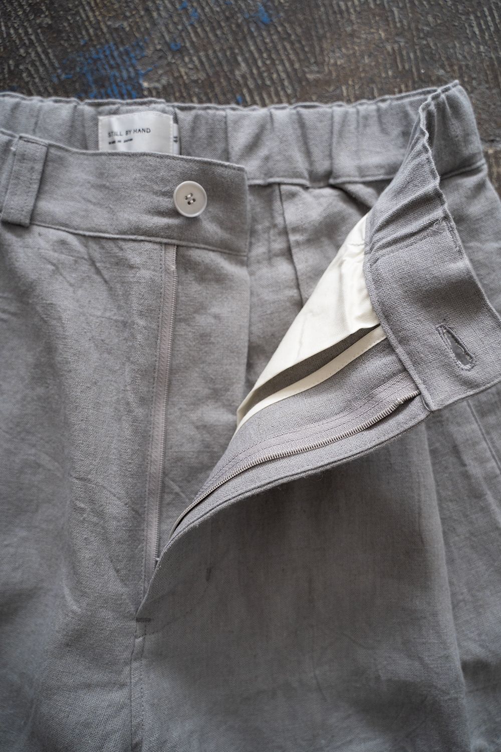 【ラスト1点】【24SS】リネン×ラミーハーフパンツ(GRAY)