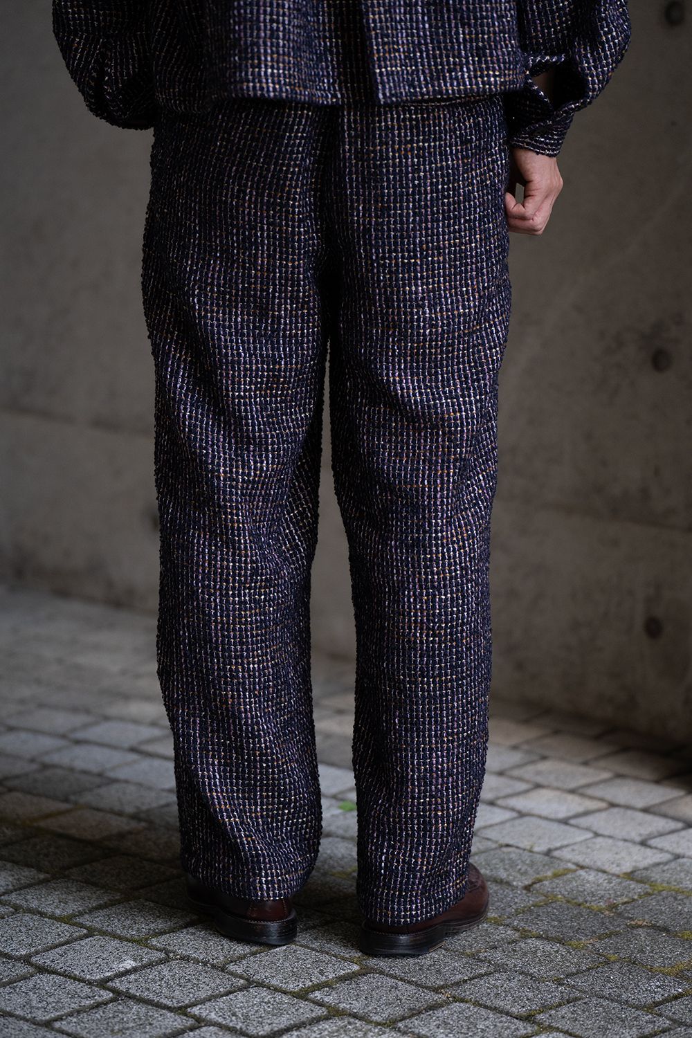 【ラスト1点】【24AW】Loop Tweed Tapered Pants/ループツイードテーパードパンツ(PURPLE)