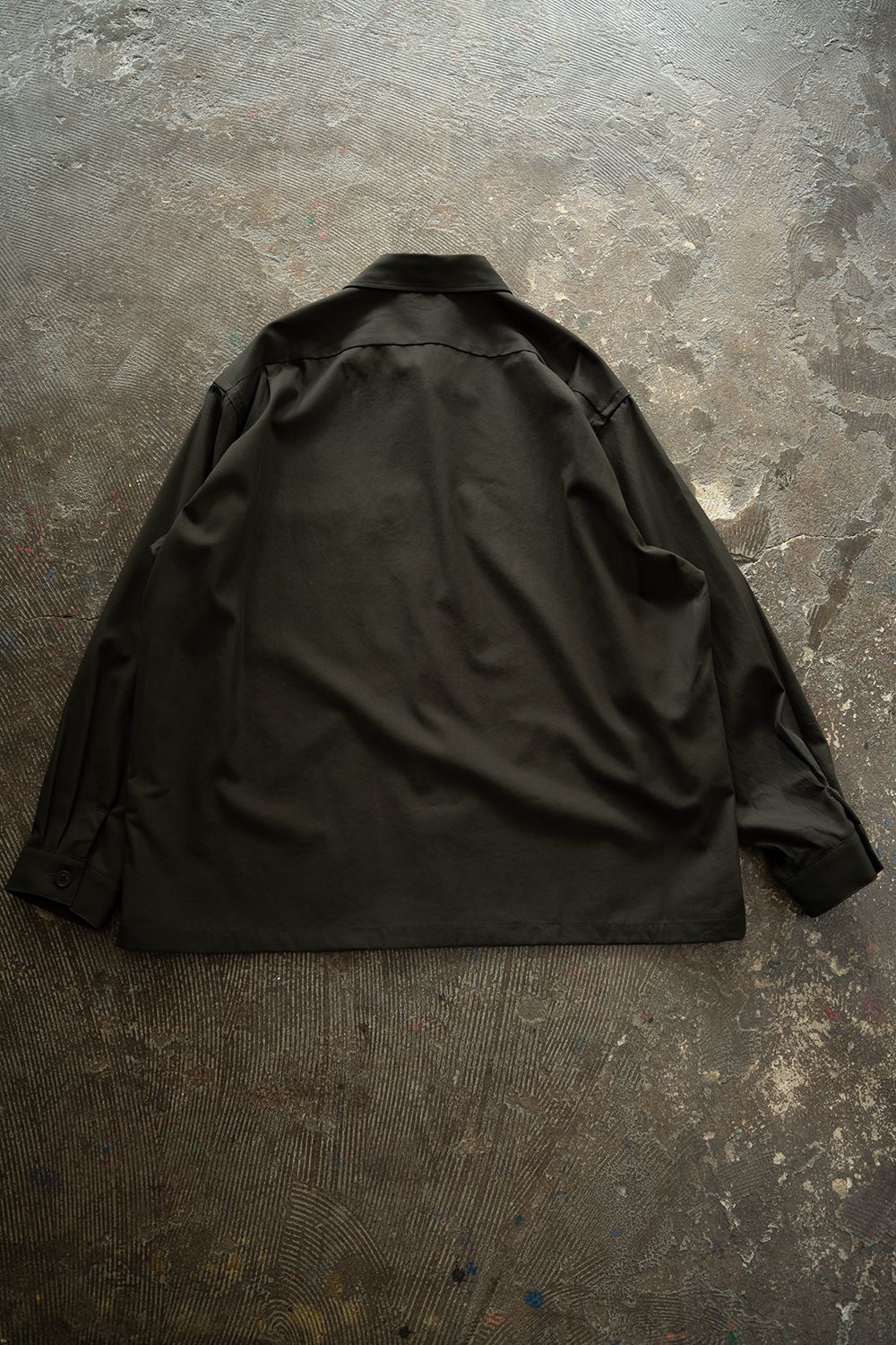 【26AW】コットンギャバジンオーバーシャツ(KHAKI BROWN)