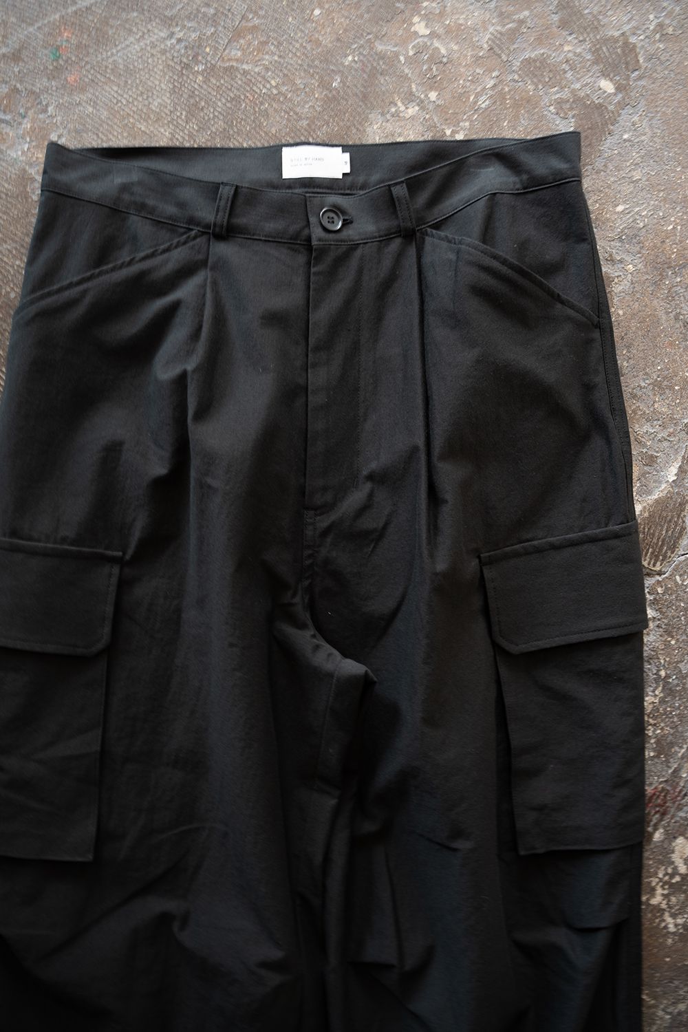 【26SS】コットンモールスキンカーゴパンツ(INK BLACK)