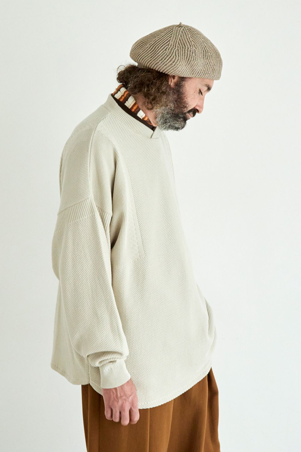 YASHIKI - 【ラスト1点】【22SS】Rekihama Knit(PEARL GRAY) | Salty