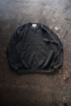 【26AW】ラムウール×ローシルクメランジニット(MELANGE BLACK)