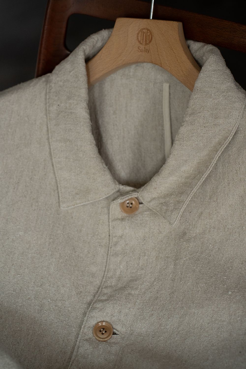 最終！ MITTAN ベージュ リネン長袖シャツ MUJI 良品計画 無印良品 長袖リネンシャツ リネン100% ベージュ