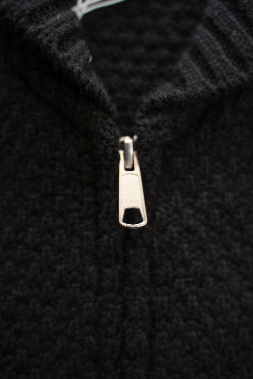 【ラスト1点】【25AW】英国羊毛5Gニットジップブルゾン(BLACK)