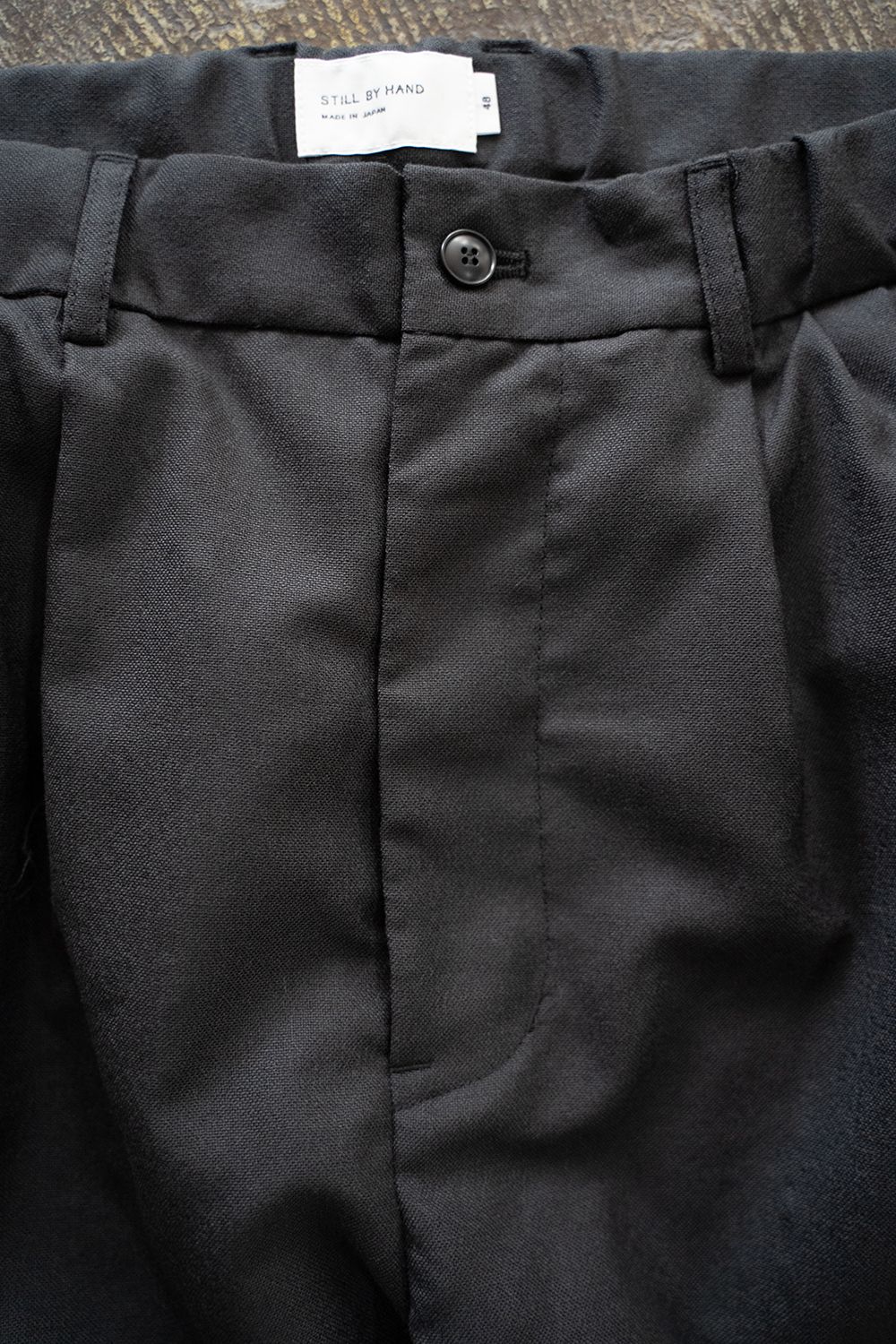 【ラスト1点】【24AW】ウール4タックイージーパンツ(INK BLACK)