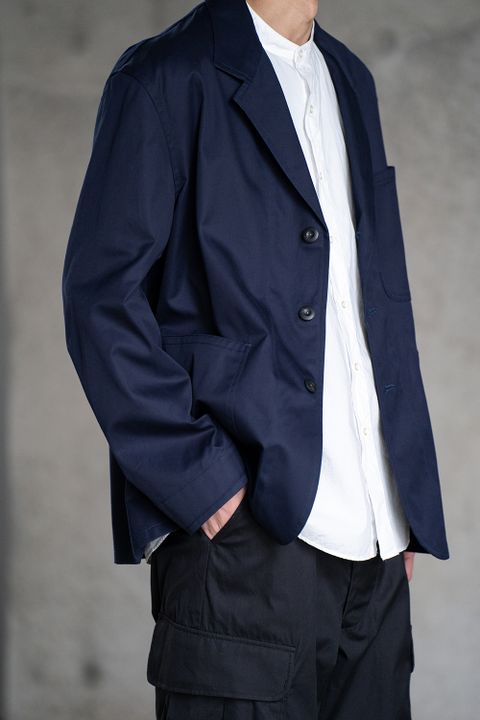 【ラスト1点】スビンコットンギャバジンジャケット(LIGHT NAVY)