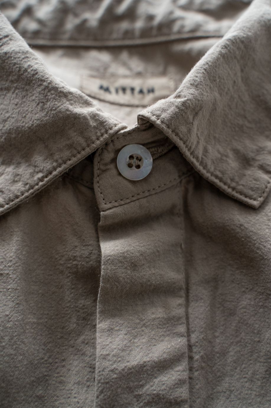 強撚OCブロードシャツ(珈琲)