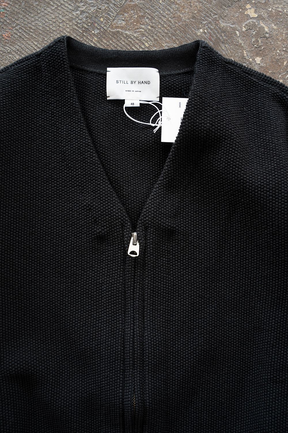 【26AW】10Gニットジップカーディガン(BLACK)