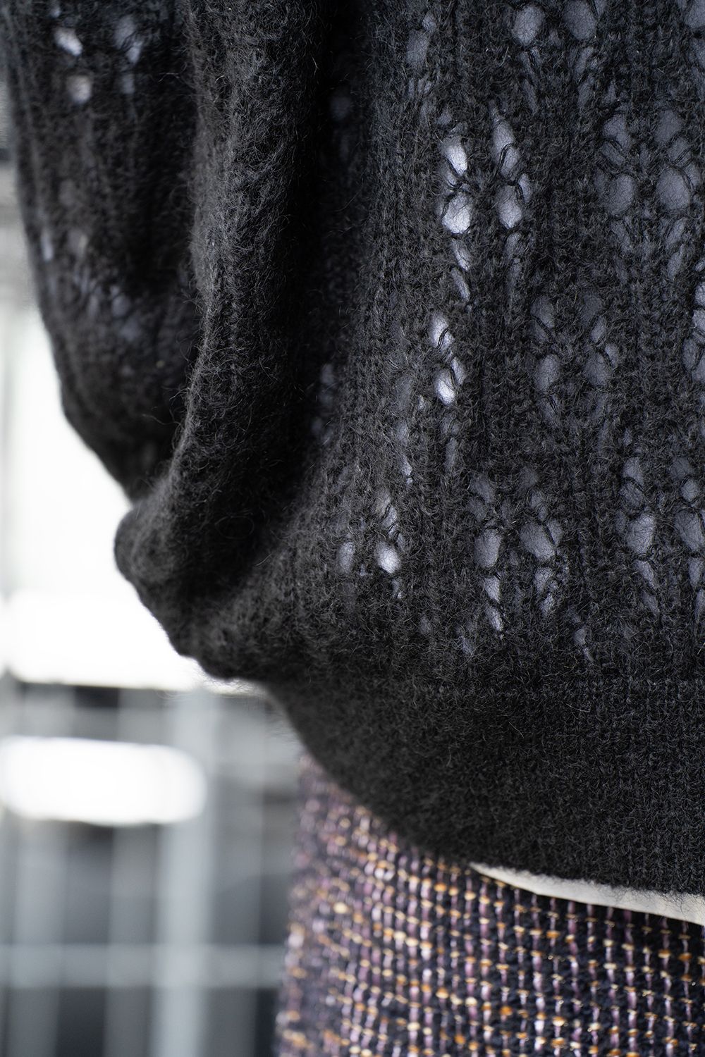 【ラスト1点】【24AW】Melt Cardigan/メルトカーディガン(BLACK)