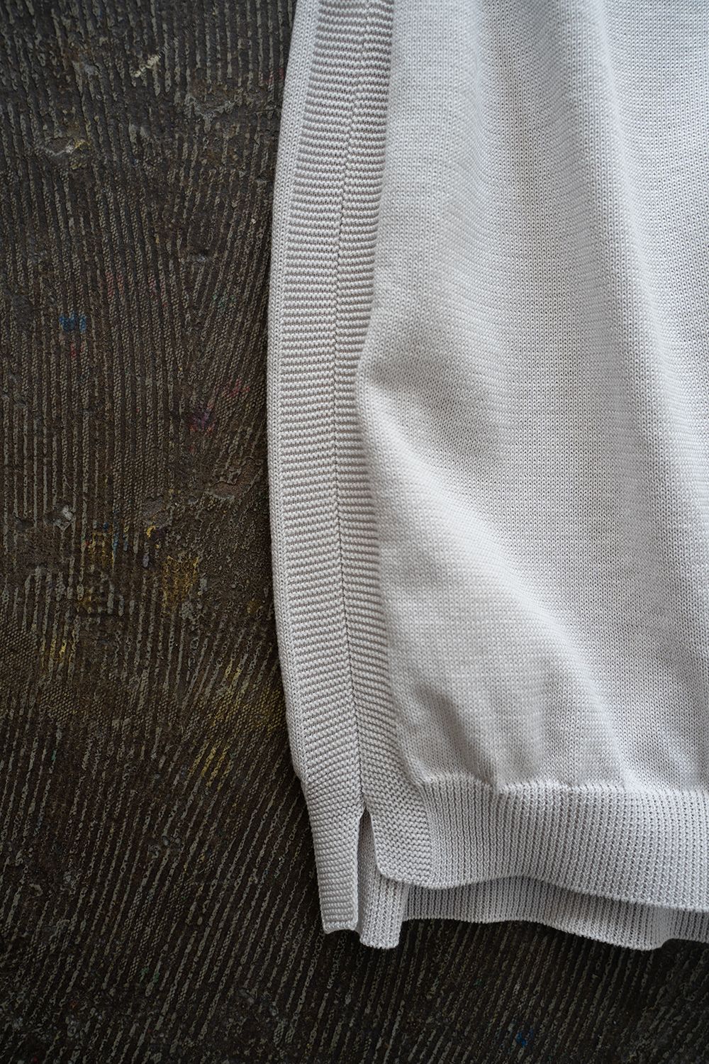 【ラスト1点】【23SS】擬麻コットンニットベスト(LIGHT GRAY)