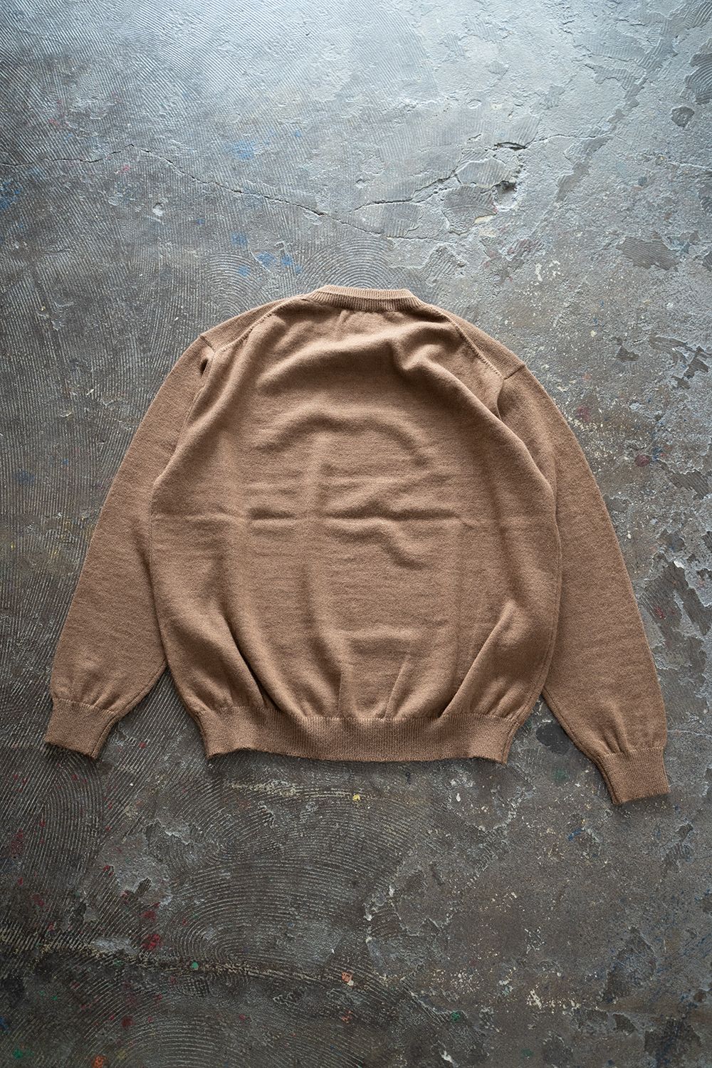 【ラスト1点】【22AW】アルパカ×ラミークルーネックニット(BROWN)