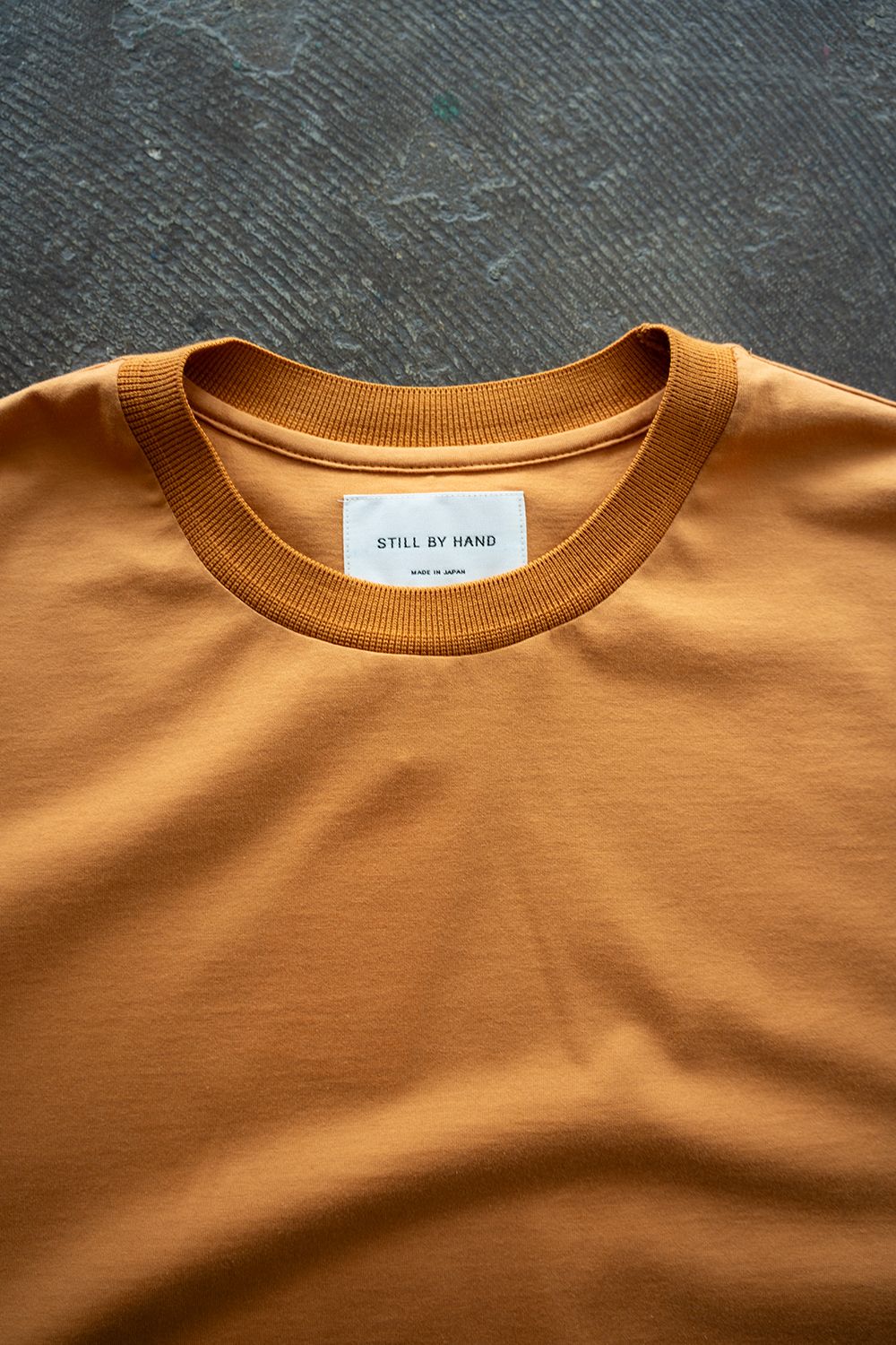【26SS】オーバーサイズネックリブTシャツ(DUSTY ORANGE)