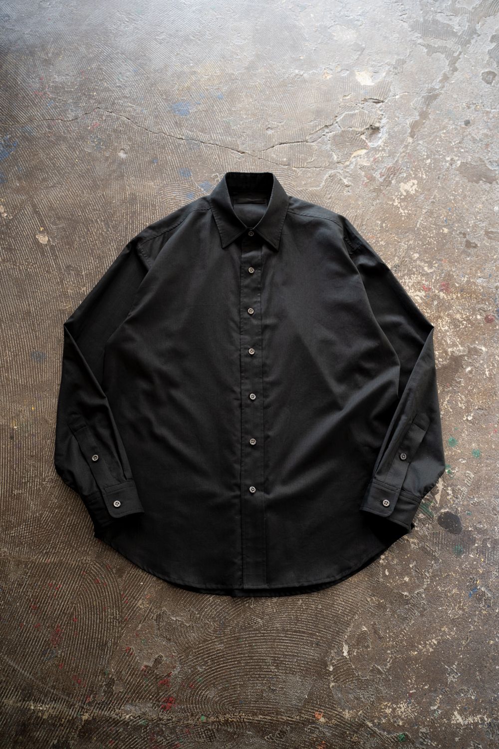 【ラスト1点】【25AW】Air Lawn L/S Shirt/エアーローンロングスリーブシャツ(BLACK)