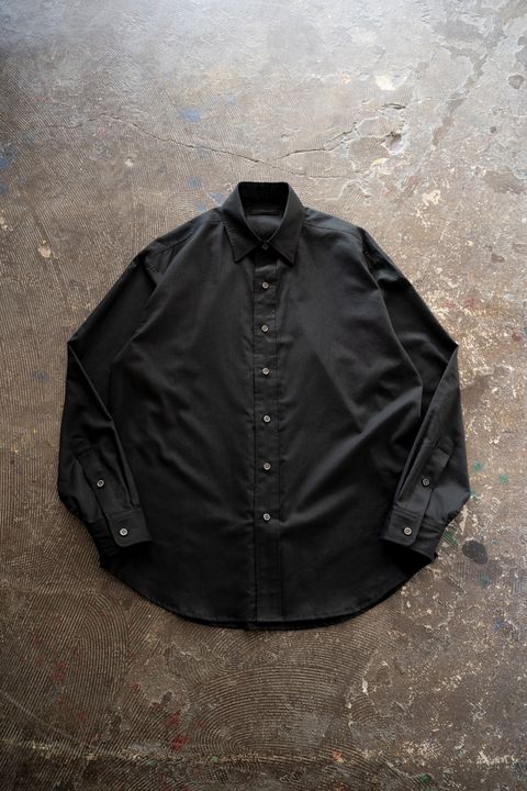 【ラスト1点】【25AW】Air Lawn L/S Shirt/エアーローンロングスリーブシャツ(BLACK)