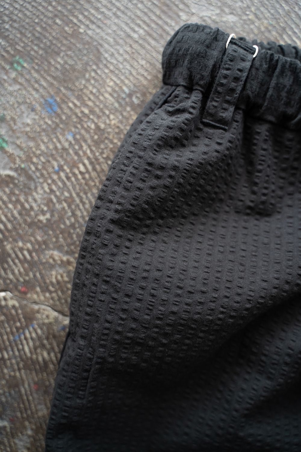 【25SS】"nite game"pajama(seersucker BLACK)【ユニセックス】【セットアップ】