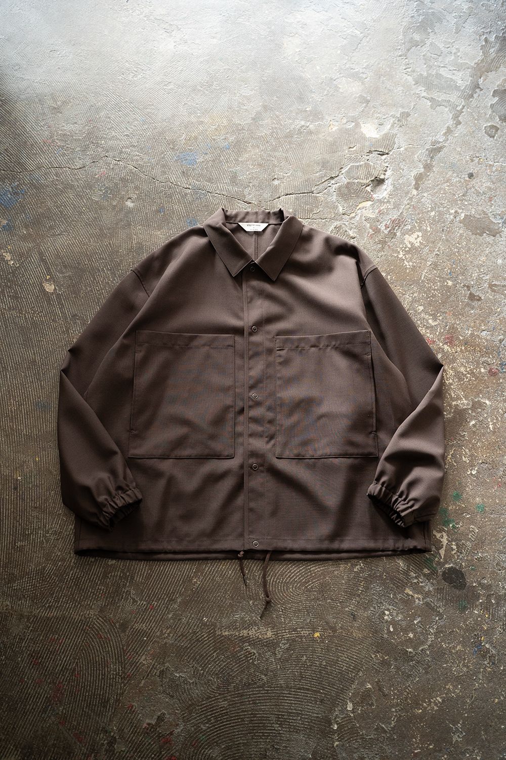 【25AW】モヘア混シャツジャケット(DARK BROWN)